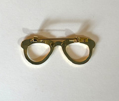 Retro Eyeglasses Glasses Brooch 1.5″ Spectacles Specs Pin Sexy Geek Nerd Eyewear