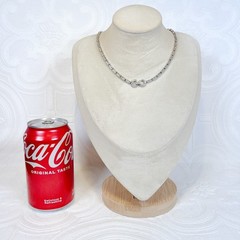 Vintage 1930S Trifari Channel Set Rhinestone Tennis Necklace Choker Glamour
