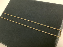 Vintage M.S.Company 18k yellow gold chain necklace 18″ lobster clasp signed 3.1g