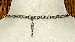 Vintage Silver Toned Turquoise and Silver Bead Pendant Necklace