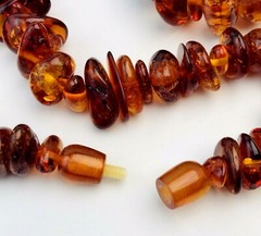 Vintage Natural Baltic Amber Graduated Nugget Necklace Hidden Clasp 76.1 GRAMS