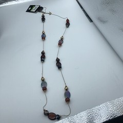 Satellite chain bead necklace fun JCPenny with tags