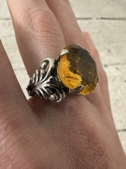 Vintage West German Adjustable Scroll Work Ring