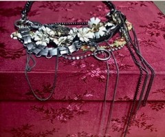 Juicy Couture Vintage Victorian Look Rare Layered Necklace With Dangling Chains