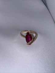 Antique Ruby 24K Ring