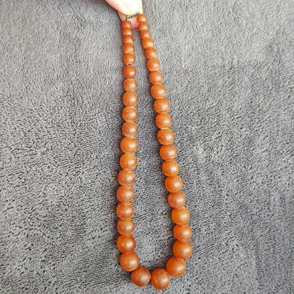 Amber necklace, Stone Beads Vintage USSR Baltic. Kaliningrad. jewelry amber