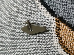 Vintage Golf JJ Jonette Pewter Military Clutch Pin 1.25 In