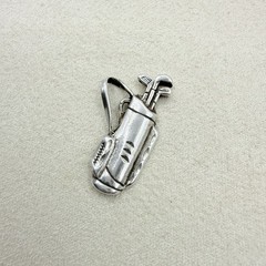 Vintage Sterling Silver Golf Bag Clubs Dangle Charm Pendant Jewelry Accessory