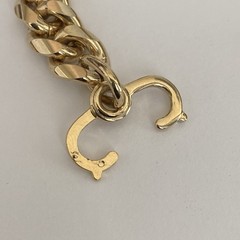 Mens ID Bracelet engraved “KIM” Gold Tone Heavy Chunky Vintage Cuban Link 1/2”W
