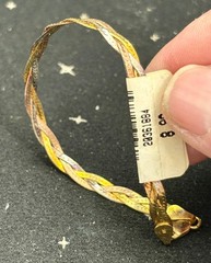 Vintage Sterling Silver Tri-Color Braided Bracelet Chain 6″ Italy 3.7 Grams KC
