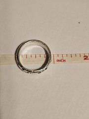 Custom Poured Signed Berry Jewelry Co. Sterling Deco Star Band Sz 9.75 #S55/01