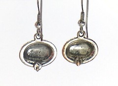 Women Vintage Unmarked Silver Oval Shaped Dangle Earrings 6.2g 0.65in I995