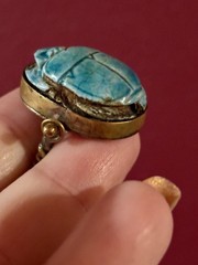 Aunt Elza Large Scarab Egyptian Ring Magical Strega Fortune Teller Heirloom