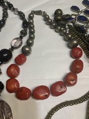 Vtg Runway Statement Necklace Lot Chunky Huge Mix Materials 15pc 5lb