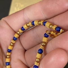 Vtg Museum Museum Art Lapis Lazuli Beaded Necklace Bracelet Etruscan Revival MMA