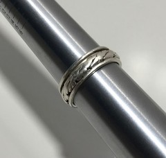 Vintage 925 Sterling Silver Spinner Rope Band Ring Size 7.75
