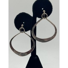 Vintage Anna Greta Eker 925S Sterling Silver Norway Modernist Dangle Earrings
