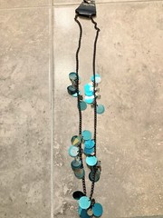 NWT Birch Hill Chain necklace Summer Blue 32” Long