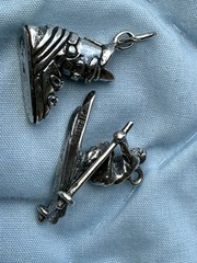 Vintage Sterling Silver Ski Skier Skiing Downhill Boot Charm 8g