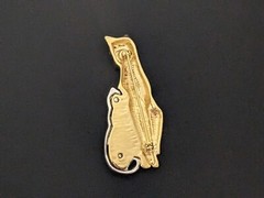 Vintage Mother Cat & Kitten Brooch Pin Gold Tone & Silver Tone Mother’s Day Gift
