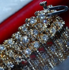 14k yellow gold tennis bracelet 1.00ct natural diamond 6.75″ vintage 8.50g N3662