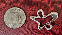 Georg Jensen Splash Brooch #321 – 4.5 cm  x  3.7 cm Sterling Silver 925 Denmark