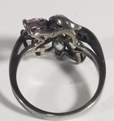 Sterling silver 925 rhinestone vintage ring women size 6 jewelry