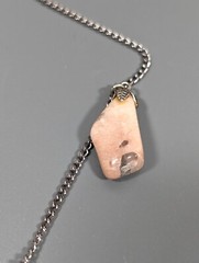 Vintage Polished Stone Charm Nugget Jasper Necklace Boho Coastal 18 in