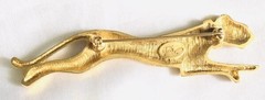 Vintage Signed Jackie Collins Leaping CAT/PANTHER Pin/Brooch,FJT