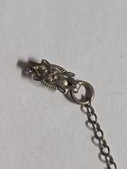 Vintage Cowrie Shell Sterling Silver Necklace 19” Long Necklace