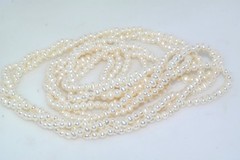 Triple Strand Chinese Cultured Pearl Wrap 29″ Necklace Endless Strand