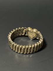 Vintage LaMode Heart Precious Metal Bracelet Possibly Gold Filled