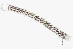 Heavy Vintage Sterling Silver Bracelet 7 ½ Inches 109 Grams
