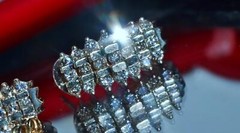 10k yellow gold earrings 1.00ct natural diamond 0.72″ pyramid dangle 4.50g N3658