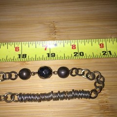 Cara NY Long Station Necklace Gold Tone Chain Beaded Acrylic 32″ Fashion