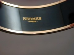 Hermes Jaguar Quetzal L Mediterannee Enamel Bangle Bracelet In Box