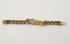 Vintage 1960s ID BRACELET w/ Belfont Watch Combo ~ Works! ~ Swank?