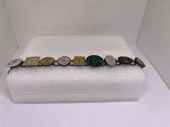 bracelet antique handmade 7″ long watch faces copper hardware ooak