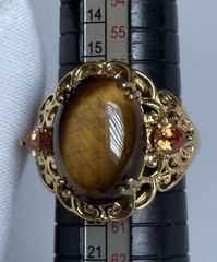 KARIS STS Ring Lot Assorted Gemstones 6 Rings Gold Bond & Platinum Bond STUNNING