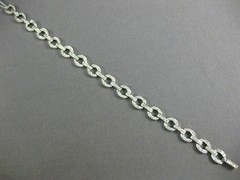 ESTATE WIDE 2.46CT DIAMOND 18K WHITE GOLD CLASSIC CIRCLE OF LIFE TENNIS BRACELET
