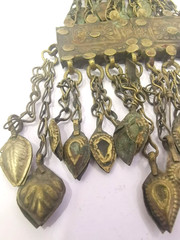 Vintage Yemeni Silver Necklace Hair Clip Tribal Antique Ethnic Jewelry Gift! Art