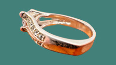 CZ SOLITAIRE ROUND SPLIT SHANK CHANNEL SET ENGAGEMENT PROMISE RING SZ 7