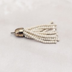 Vintage Pendant Cream Beads – No Chain Included – Fair Condition