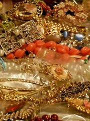 Vintage Estate Costume Jewelry Lots Wear Repair Craft 7-pc