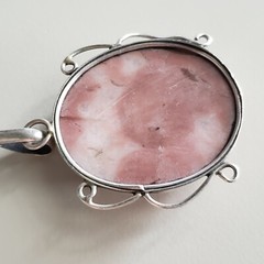 VINTAGE COLLECTIBLE STERLING SILVER 925 PENDANT, 1.75″ GENUINE STONE