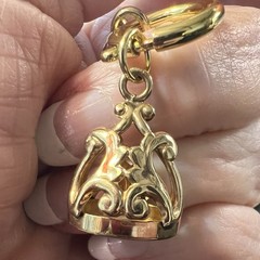 Vintage 12k Gold Filled Pocket Watch Chain FOB, Swivel Dog Clip, OMG Silky Chain