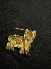 Vintage RARE Signed JOAN RIVERS Yorkie Dog Necklace, Bracelet, and Brooch Set