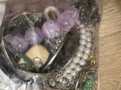 5+ Pounds Lbs Lot Jewelry VTG New Junk & Good Treasure Box Tangled Earrings Ring