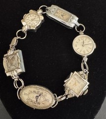 Vintage 6 Watch Head Bracelet Wittnauer 10K GF Paul Breguette 17J Swiss
