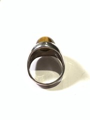 Vintage Sterling Silver Tigers Eye Dome Signet Ring Sz 10